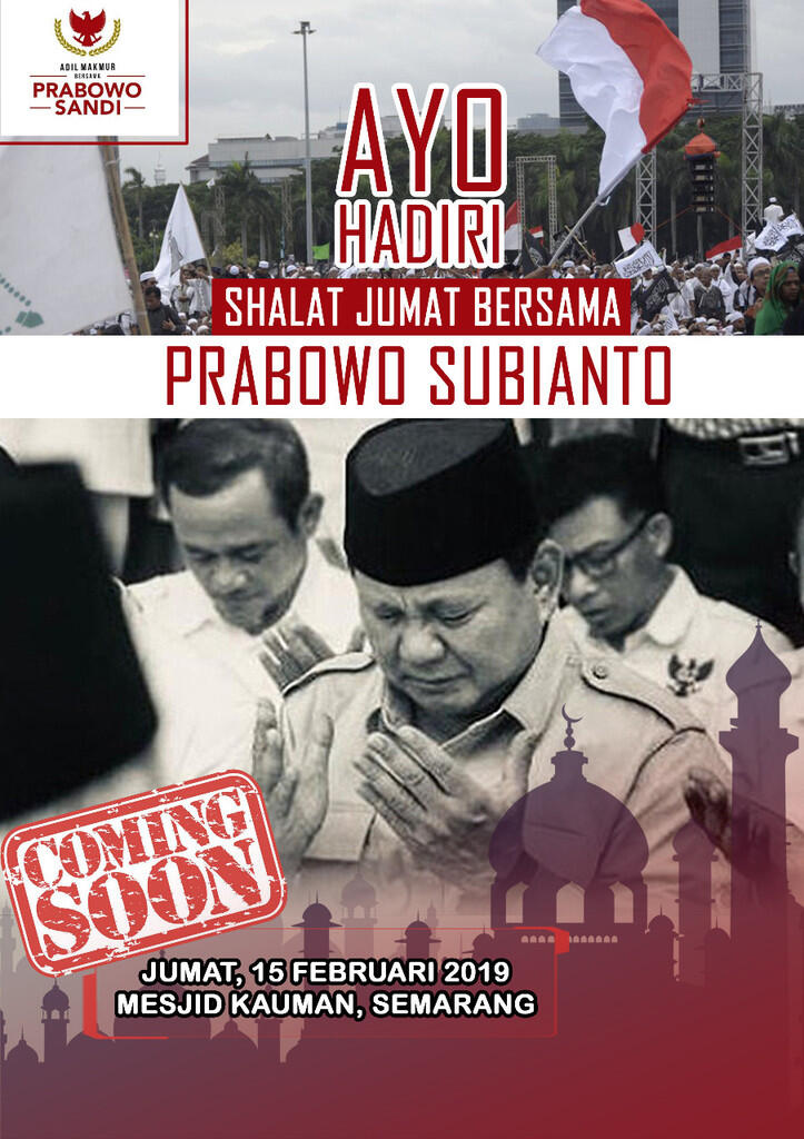 Ternyata Prabowo Subianto Sholat Jumat!