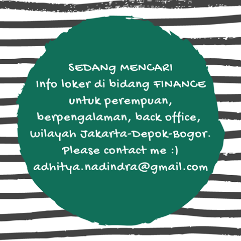 teman lagi nyari kerjaan. Kalau ada yang berminat, mohon kontak beliau.