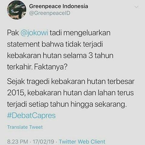 Jokowi Mengaku 3 Tahun Tidak Ada Kebakaran Hutan, Ini Faktanya