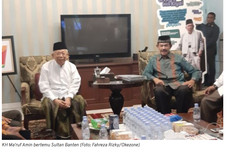 Didukung Kesultanan, Ma'ruf Amin Cium Aroma Kemenangan di Banten
