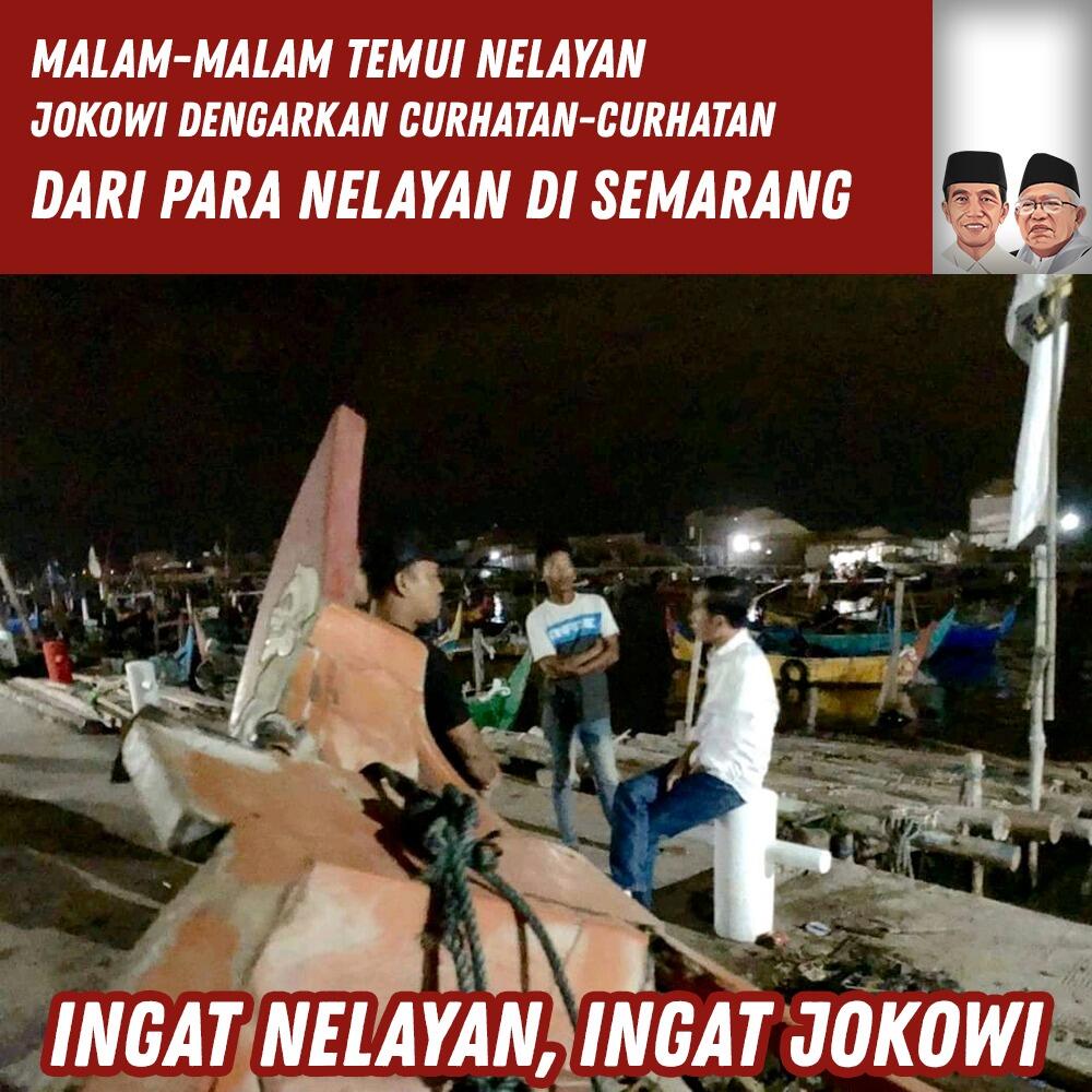 Tengah Malam Kunjungi Kampung Nelayan Pakai Kemaja Putih, Jokowi Dikira
