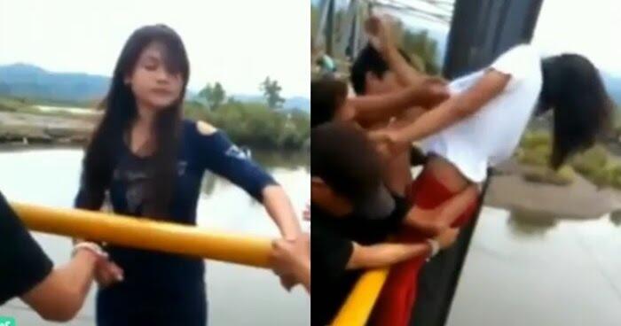 2 Cewek ini Nekat Terjun dari Jembatan Diduga Penyebabnya Karena Rebutan Cowok