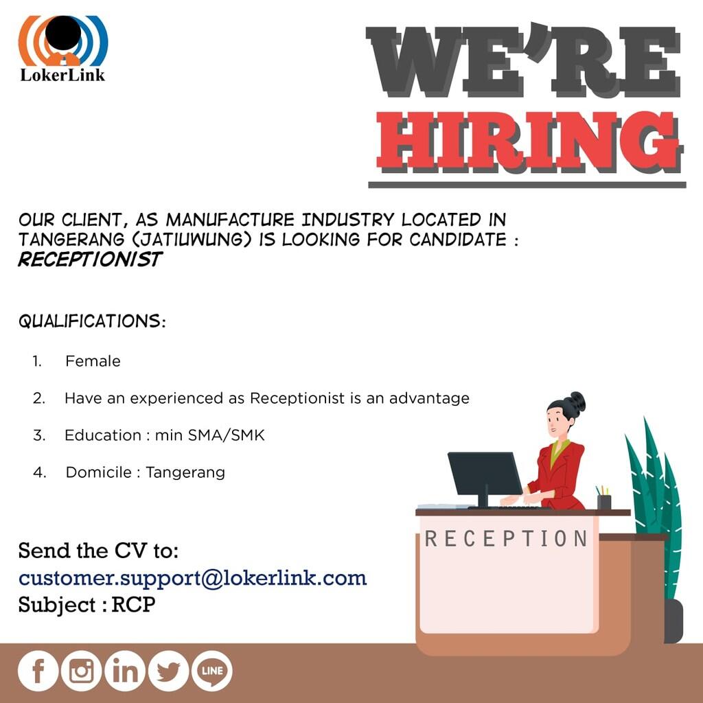 WE'RE HIRING NOW! (3 Positions In TANGERANG)