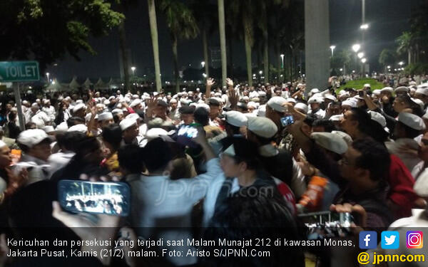 Kericuhan dan Persekusi Warnai Malam Munajat 212