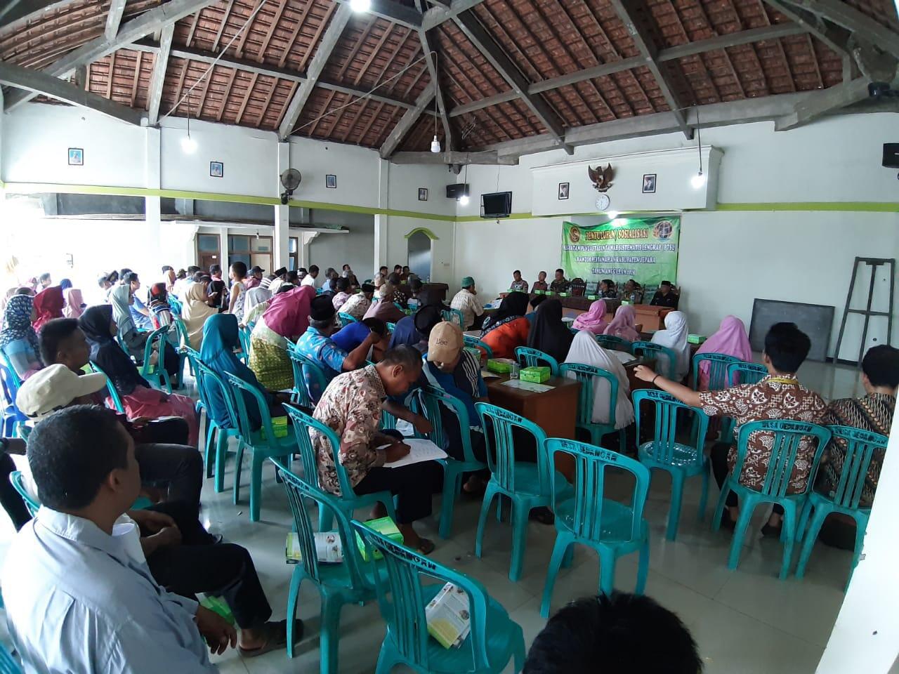 Babinsa Gedangan Hadiri Sosialisasi Kegiatan PPTSL Prona Sertifikat Masal