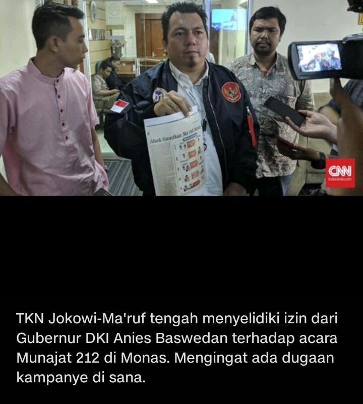 TKN Selidiki Izin Anies Baswedan Untuk Acara Munajat 212