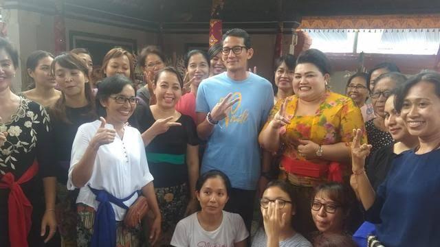 Sandiaga Uno Ke Bali Disambut Oleh Provokasi Massa Pendukung Jokowi