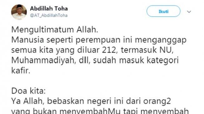 Sindir Puisi Neno Warisman, Pendiri PAN: Di Luar 212 Kategori Kafir