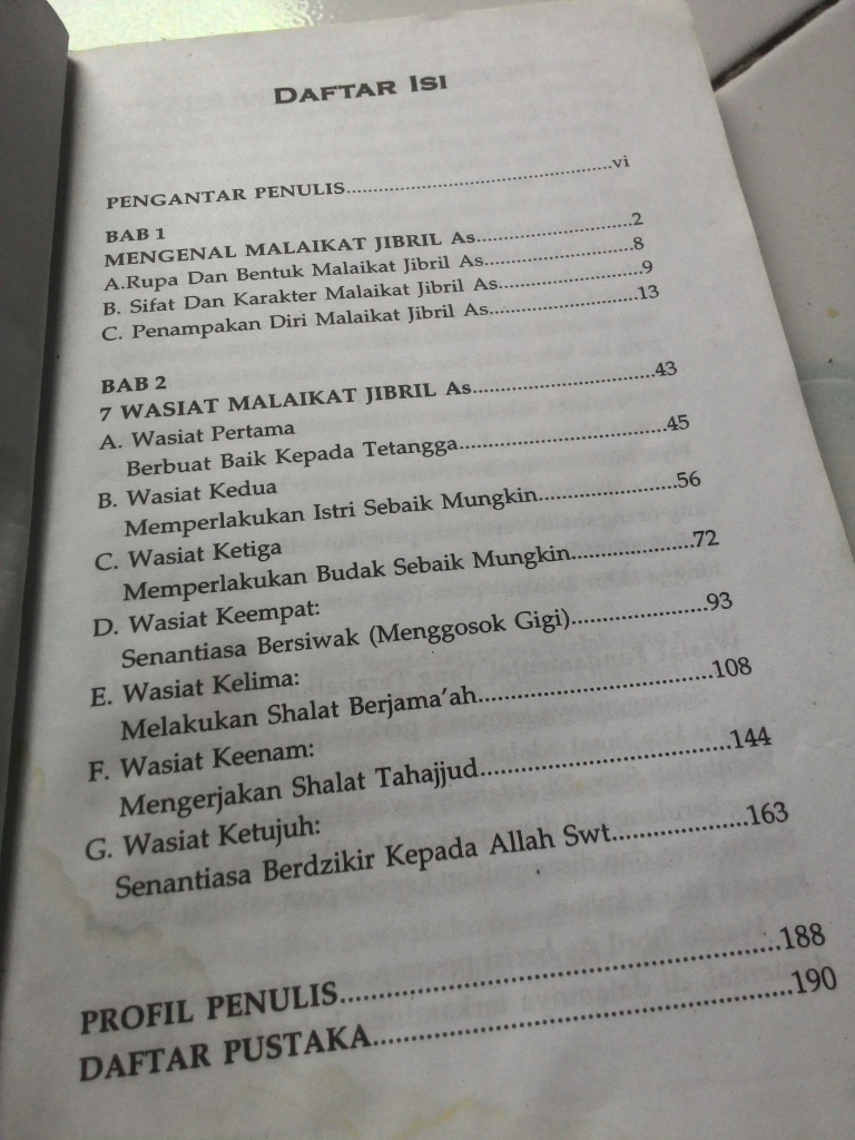 Review Buku 7 Wasiat Malaikat Jibril