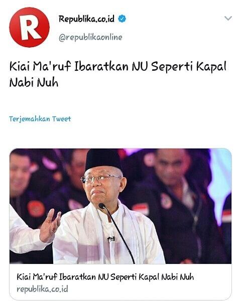 Ma'ruf Amin Tuding Jawa Barat Paling Kuat Hoaksnya