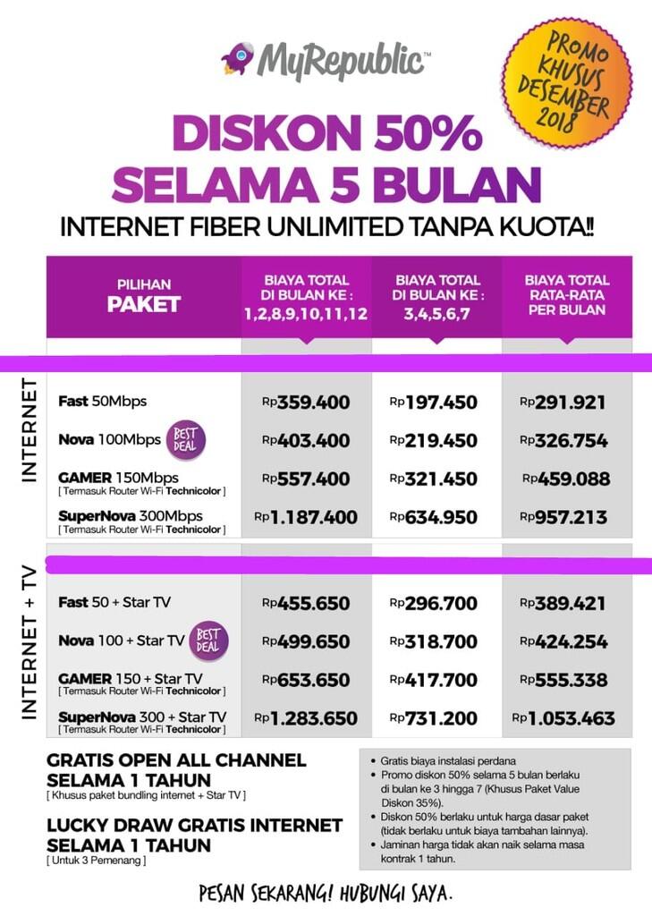 Pasang Internet Myrepublic Unlimited-Super Cepat-Super Murah, WA : 08999-089196
