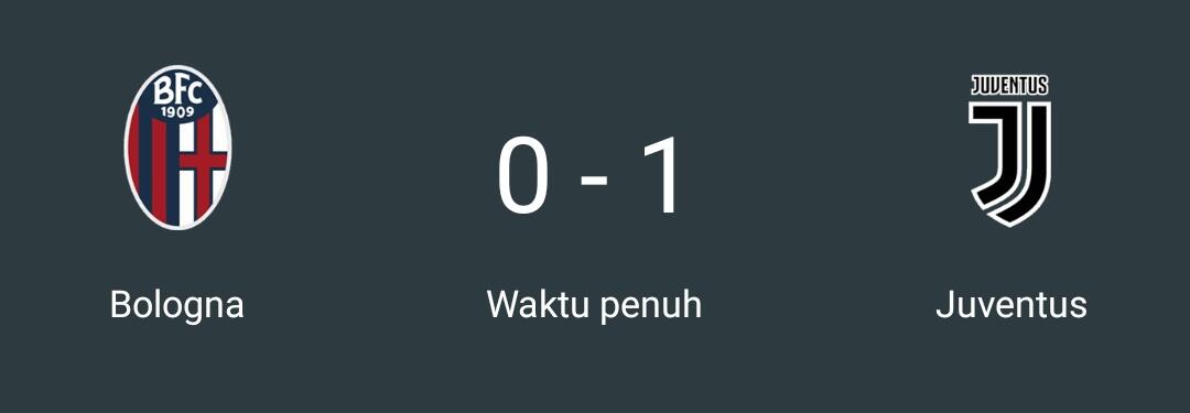 BOLOGNA vs JUVENTUS, lihat juga susunan pemain dan Hasil Pertandingan tadi malam