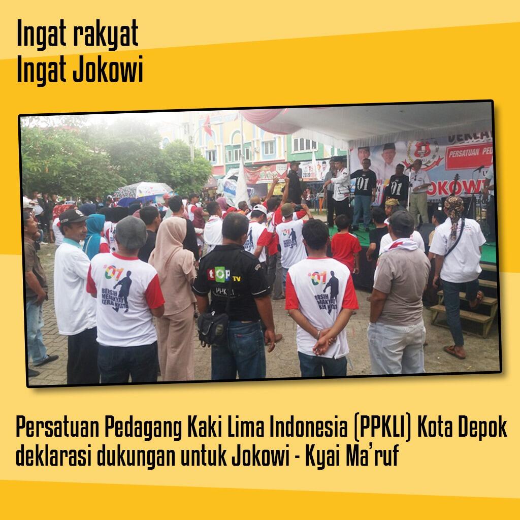 Jokowi Mendapat Dukungan Ribuan PKL Depok