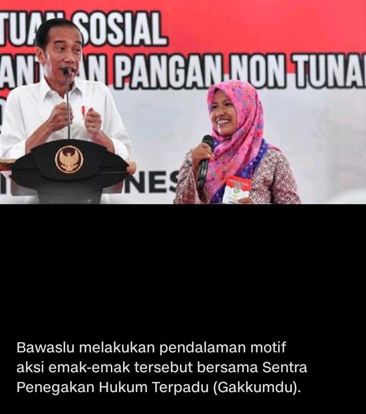 Bawaslu Jabar Cek Motif Emak Emak Kampanye Hitam ke Jokowi