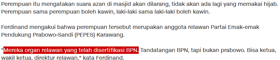 BPN Prabowo Bela 3 Ibu yang Diduga Lakukan Kampanye Hitam Jokowi