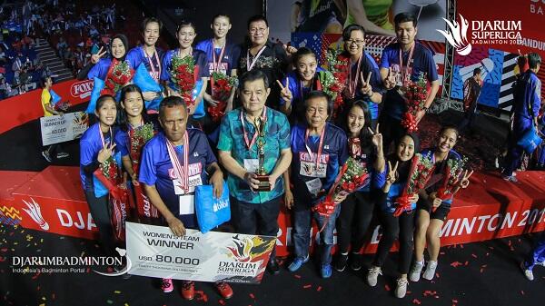 PB Djarum dan PB Mutiara Cardinal Juarai Djarum Superliga Badminton 2019