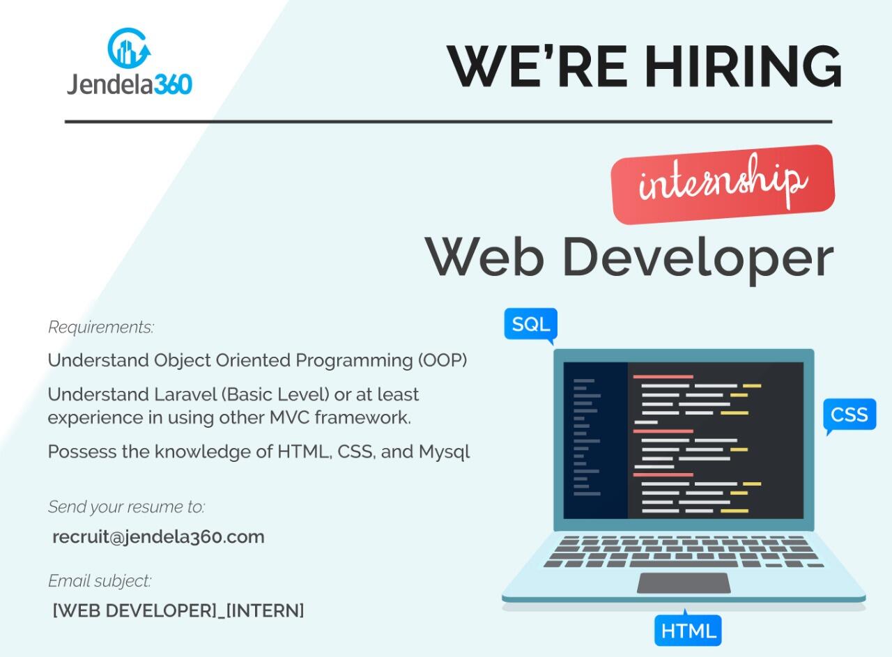 &#91;LOWONGAN MAGANG&#93; WEB DEVELOPER / PROGRAMMER INTERNSHIP