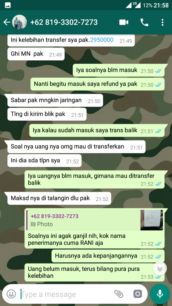 Hati Hati Modus Penipuan Kelebihan Transfer