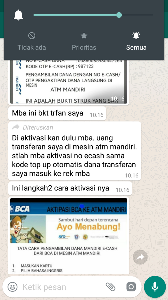 Penipuan mandiri e-cash