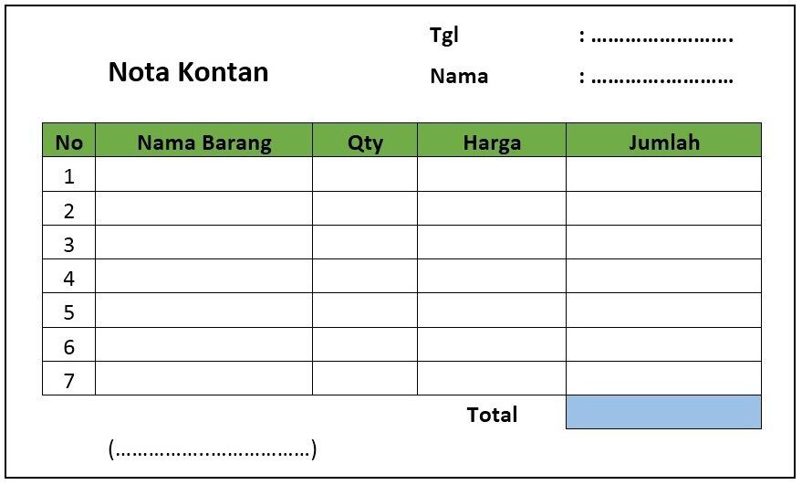 Related image of Ini Contoh Nota Kontan Penjualan Terbaik Untuk Bisnis Kask...