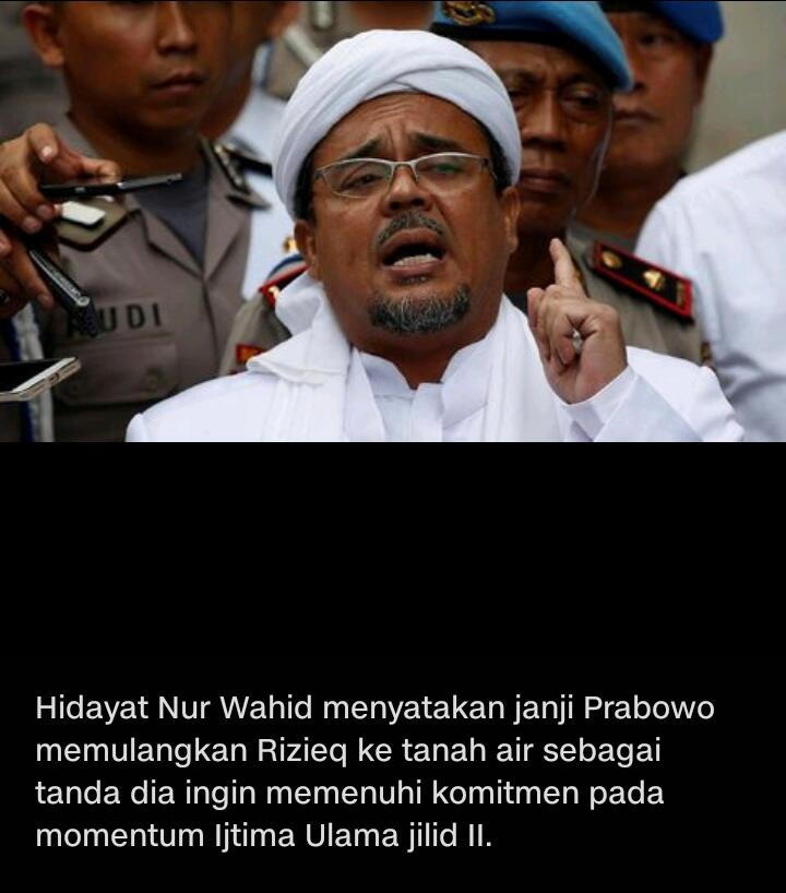 PKS Sebut Janji Prabowo Jemput Rizieq Bentuk Hormati Ulama