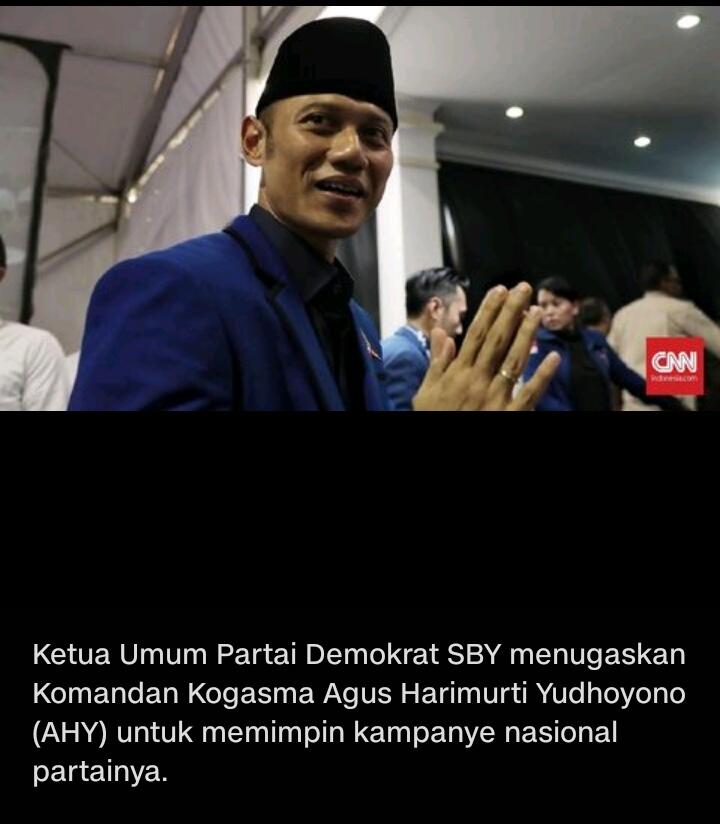 SBY Tugaskan AHY Pimpin Kampanye Nasional, Ibas Urus DPR