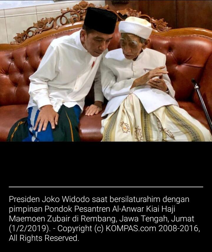 Mbah Moen Doakan Pemerintahan Kedua Jokowi Lebih Baik