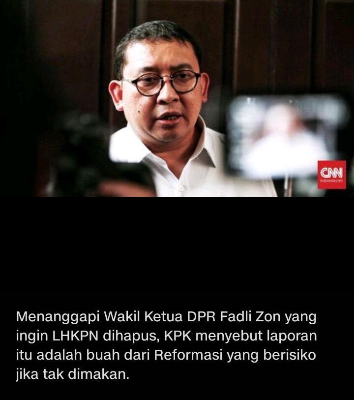 KPK: Kalau Mas Fadli Ada Waktu, Disarankan Lapor LHKPN