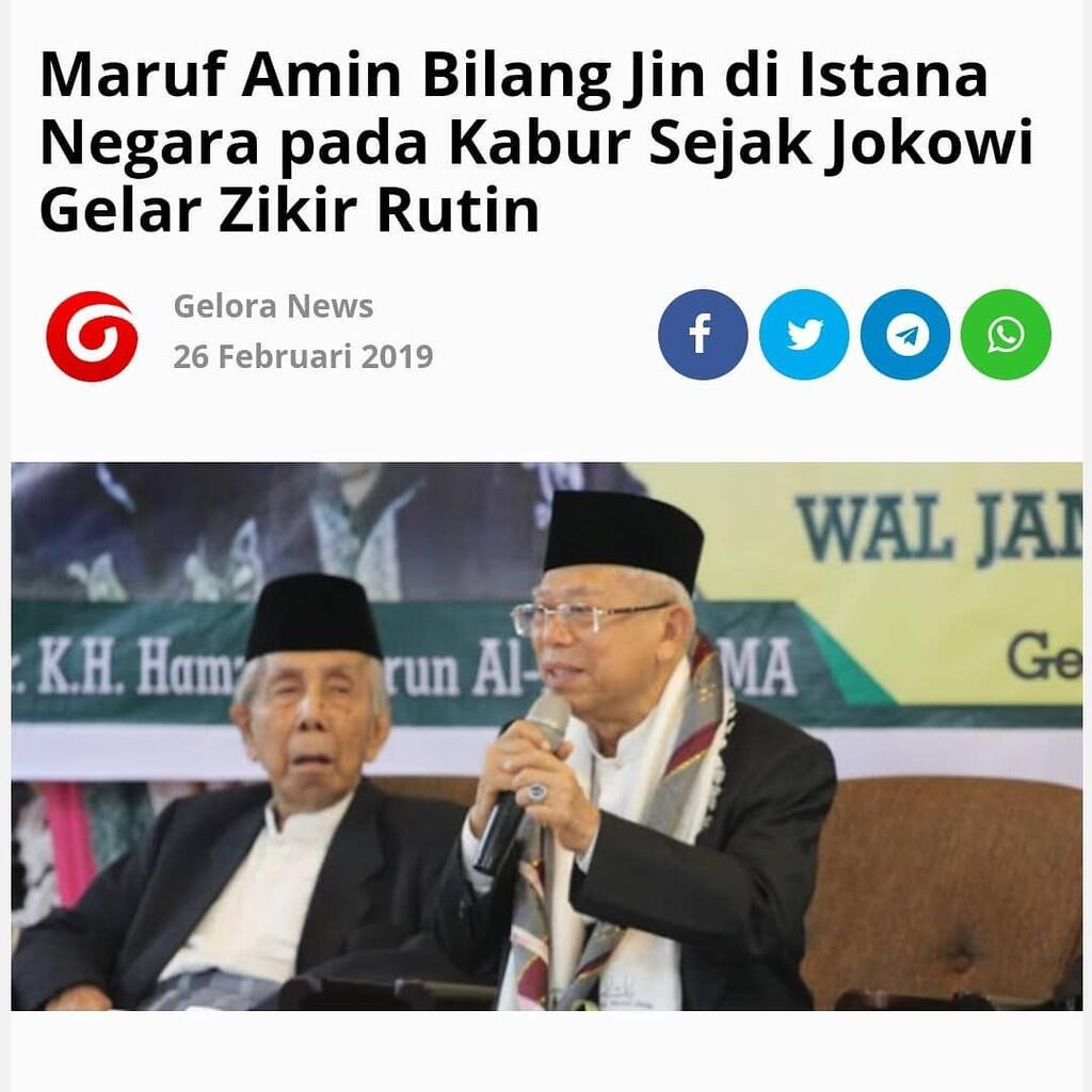 Ma'ruf Amin Sebut Pembuat Hoaks Itu Setan