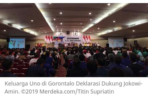 "Keluarga Uno" di Gorontalo Deklarasi Dukung Jokowi-Amin