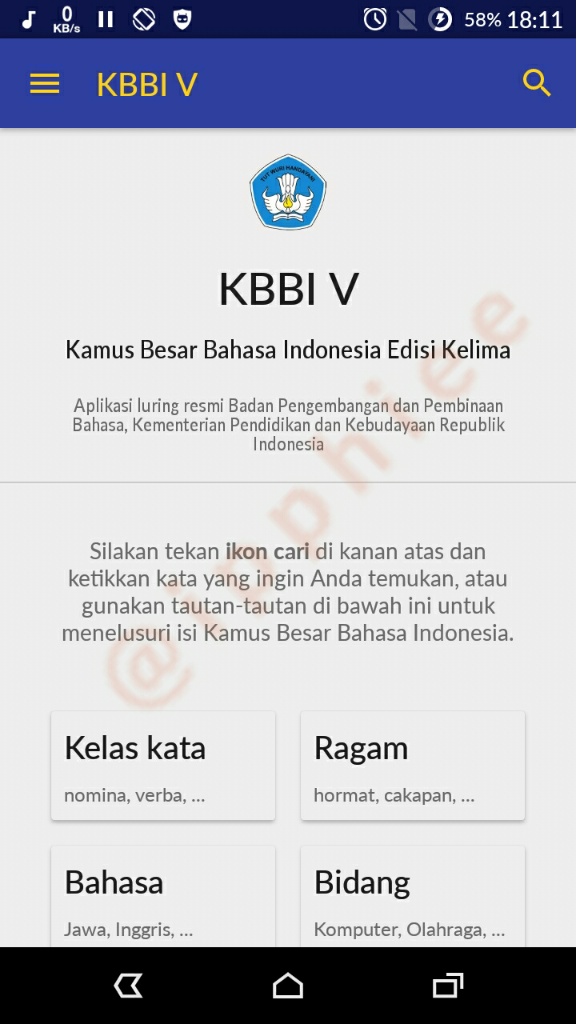 Pengalaman Ane sama KBBI V Resmi versi Android