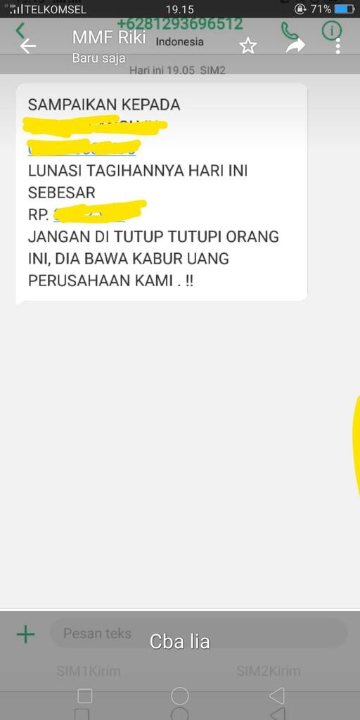 APLIKASI NOWRUPIAH BERBAHAYA SEBAR SMS DISERTAI PENGANCAMAN