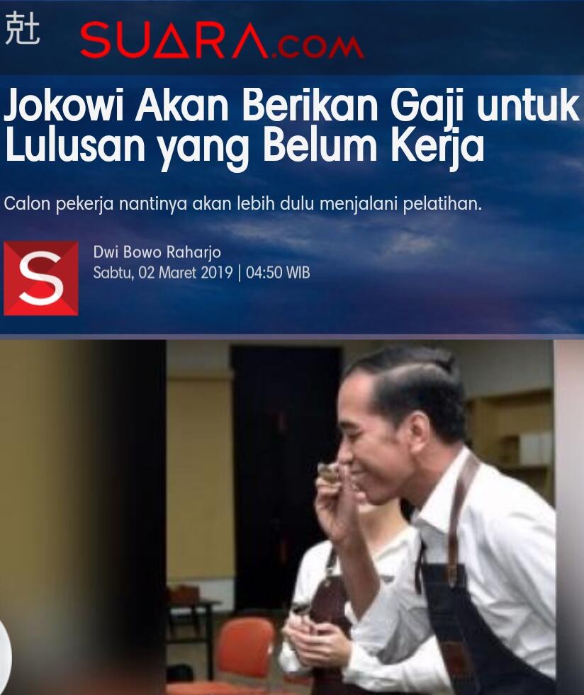 Jokowi Akan Berikan Gaji untuk Lulusan yang Belum Kerja