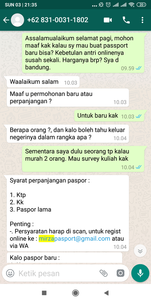 Hati hati dengan calo passport