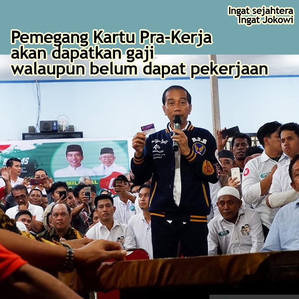 Jokowi: Meski Belum Dapat Kerja, Pemegang Kartu Prakerja Tetap Digaji