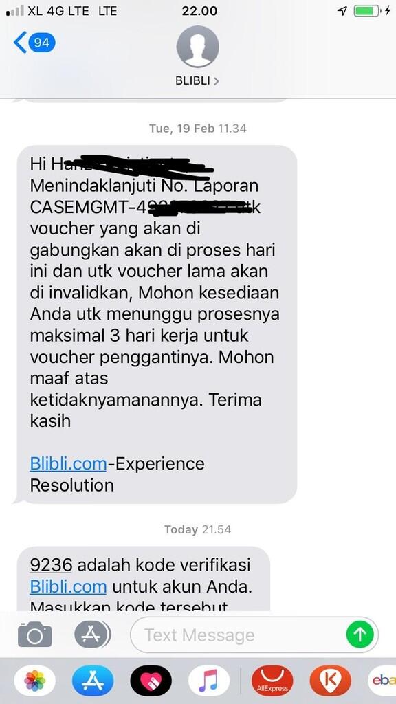 Kecewa pelayanan CS BLIBLI.COM voucher refund 12.499.000 diganti 10 juta saja ???