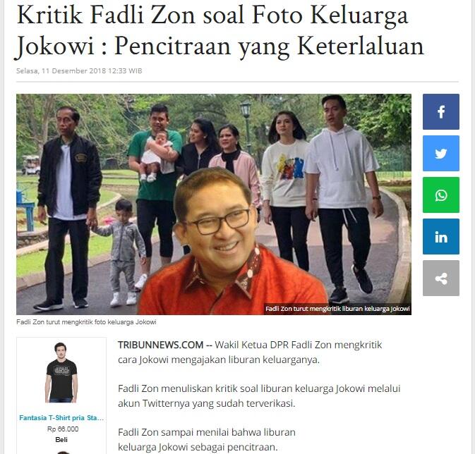 Fadli Zon: Jangan Bawa Urusan Rumah Tangga Pak Prabowo