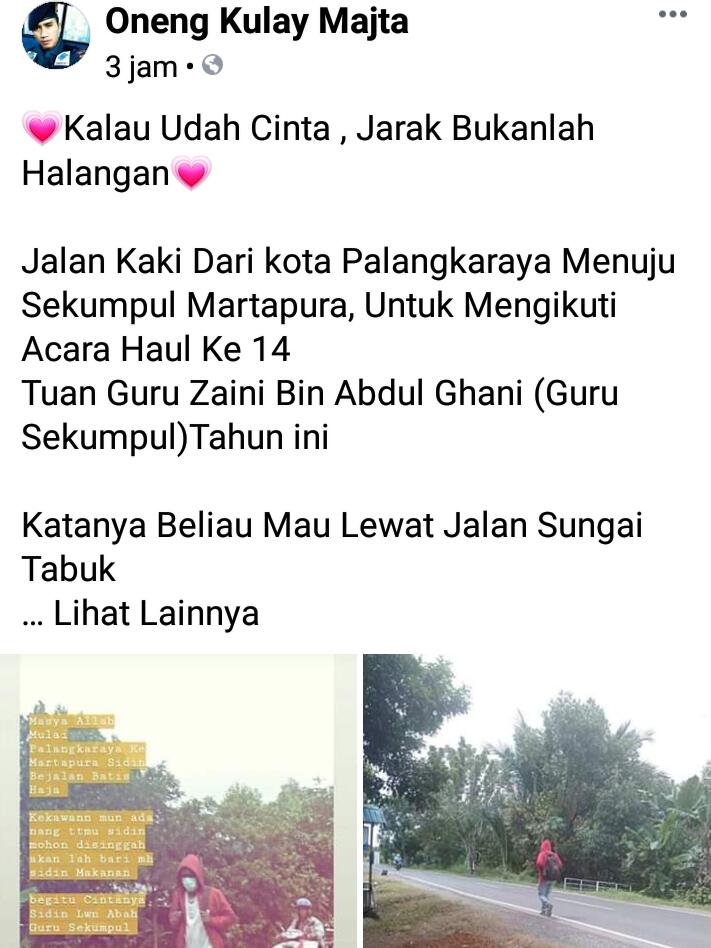 Demi Hadiri Haul Guru Sekumpul, Pemuda Ini Rela Jalan Kaki 230 Km