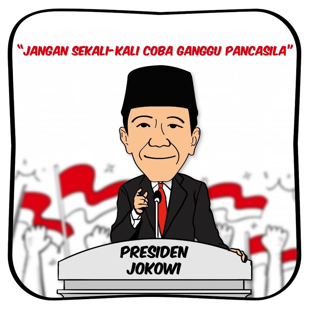 Jokowi: Jangan Sekali-kali Coba Ganggu Pancasila