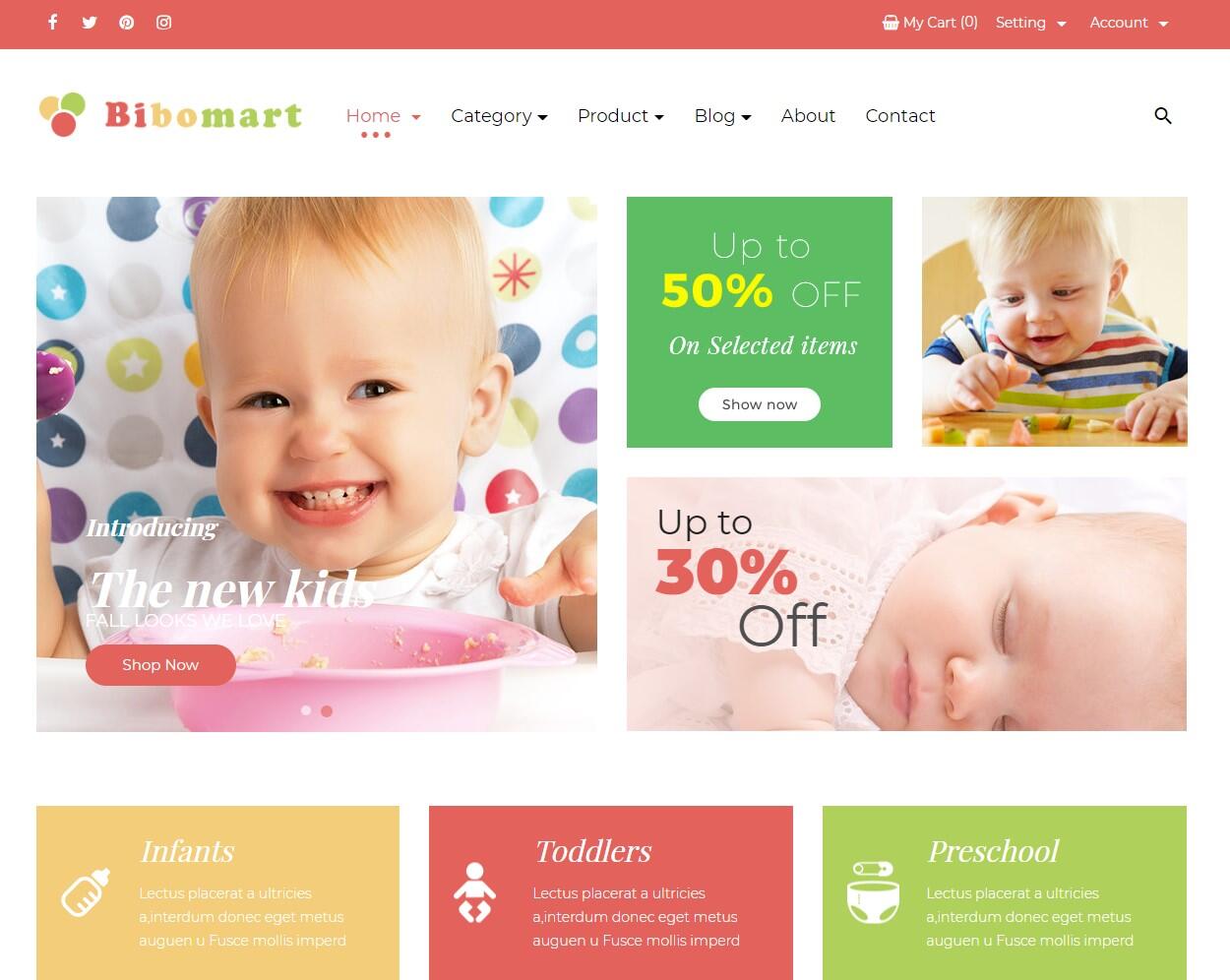 Leo Bibomart - Best PrestaShop Theme for Baby store &amp; Childcare