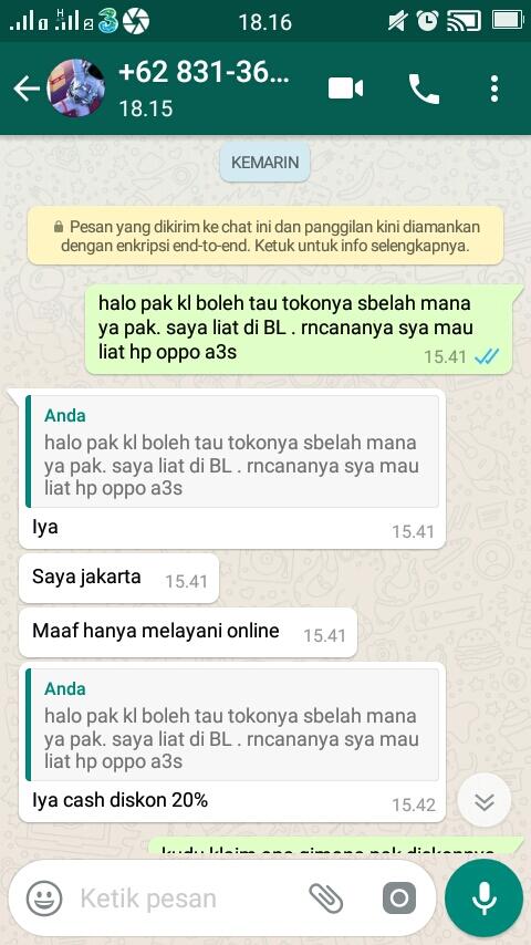 SENI PONSEL , ol shop penipu di BUKALAPAK