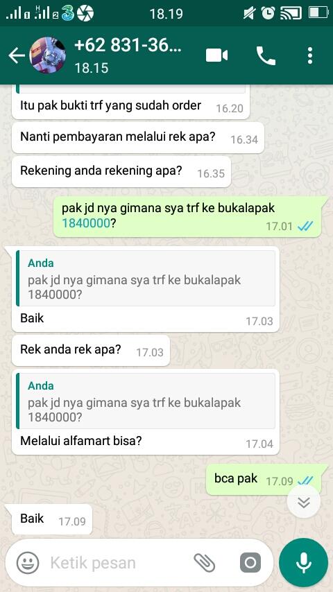 SENI PONSEL , ol shop penipu di BUKALAPAK