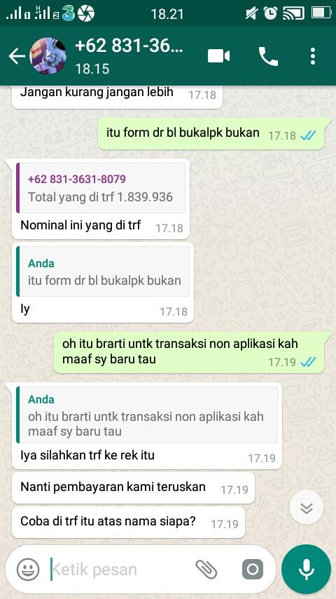 SENI PONSEL , ol shop penipu di BUKALAPAK