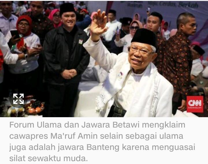 Jawara Betawi Dukung Jokowi karena Ma'ruf Pendekar Silat