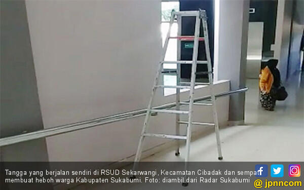 Astagfirullah, Tangga Lipat Berjalan Sendiri Saat Siang di RSUD Sekarwangi