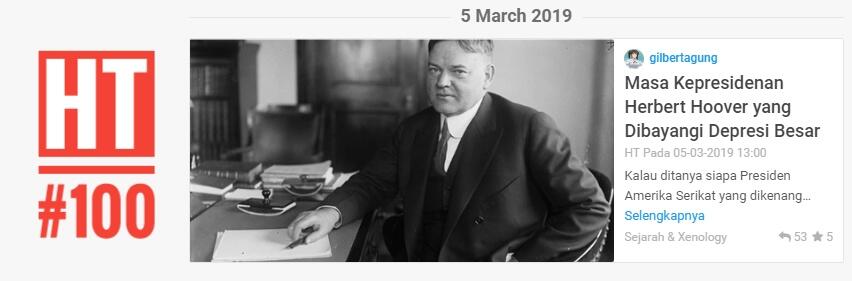 Masa Kepresidenan Herbert Hoover yang Dibayangi Depresi Besar