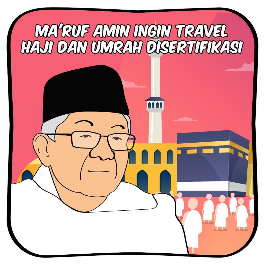 Ma'ruf Amin Usul Travel Haji dan Umrah Disertifikasi MUI 