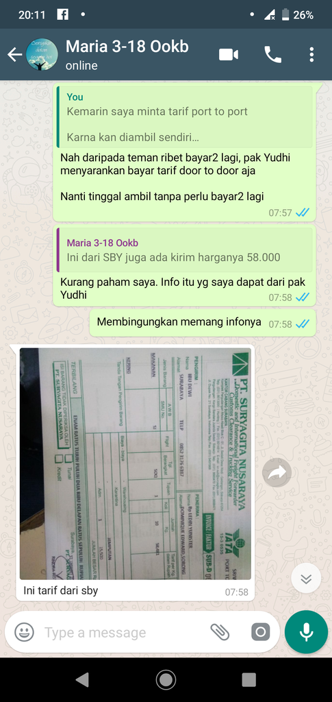 Barang Rusak di SN CARGO, Tapi pihak SN CARGO main lempar-lemparan