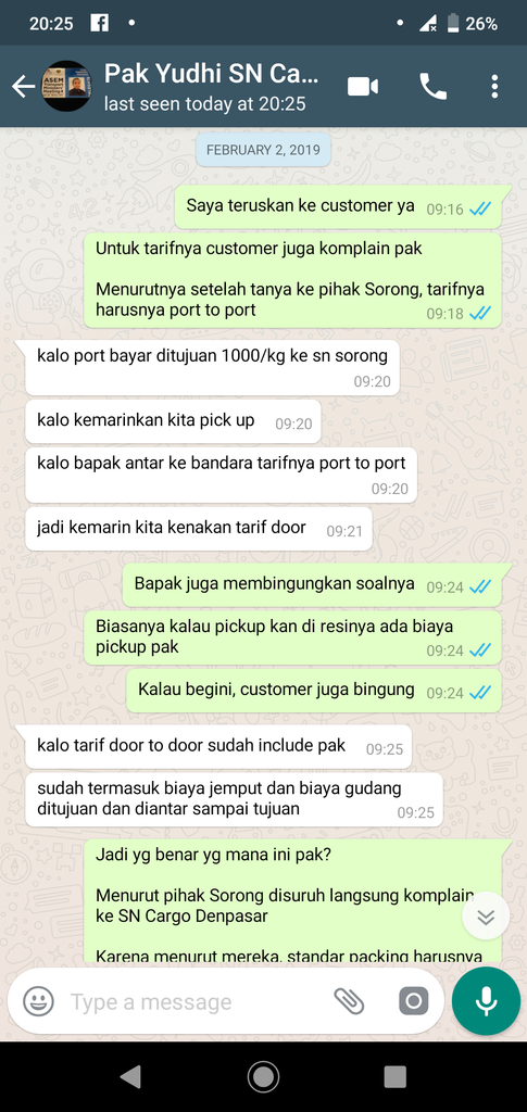 Barang Rusak di SN CARGO, Tapi pihak SN CARGO main lempar-lemparan