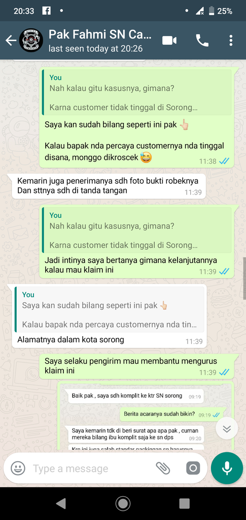 Barang Rusak di SN CARGO, Tapi pihak SN CARGO main lempar-lemparan